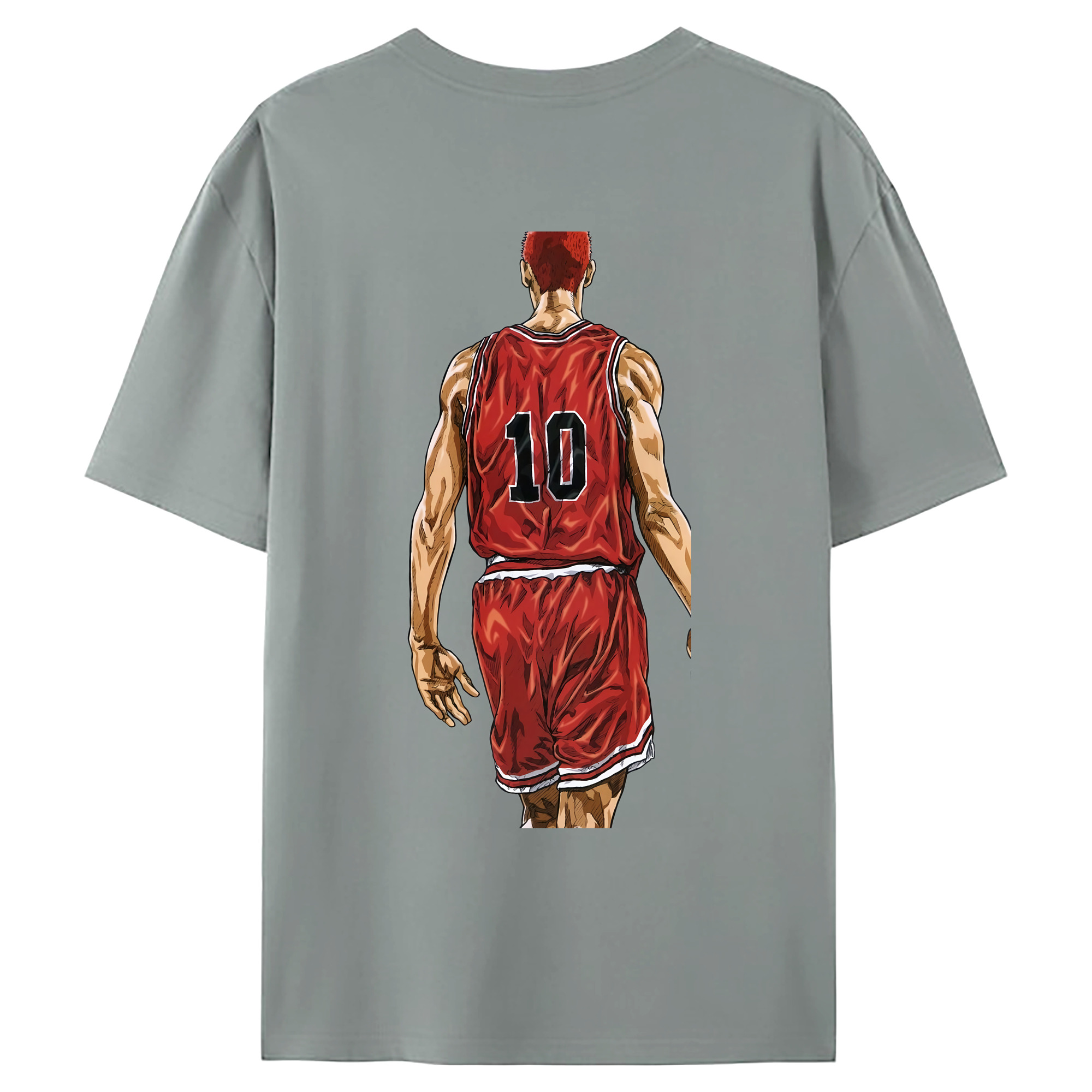 （画像用） SLAM DUNK／スラムダンク 綿100％ メンズ半袖Tシャツ（バックプリント） 通気性